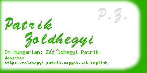 patrik zoldhegyi business card